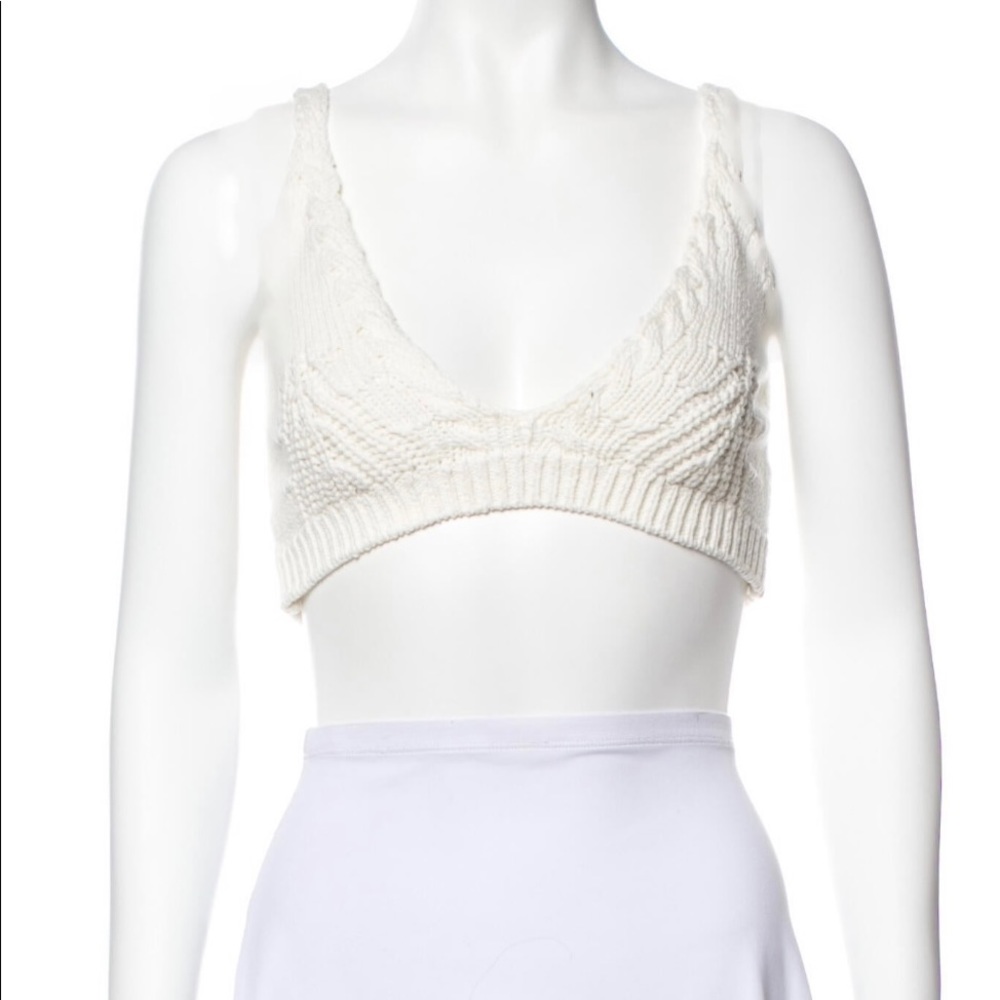 Jonathon Simkhai Cream Knit Bralette